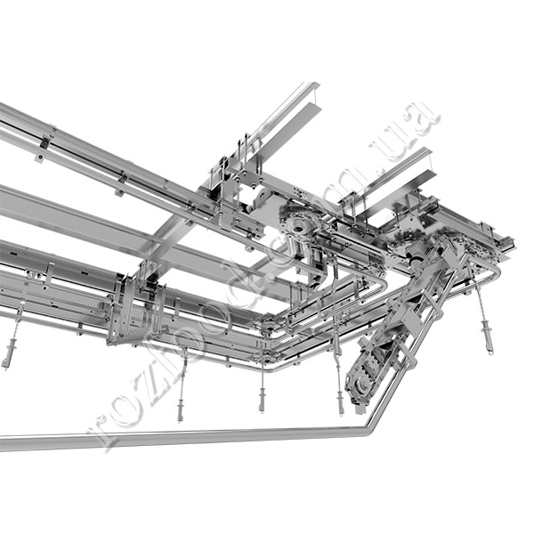 Overhead conveyor track