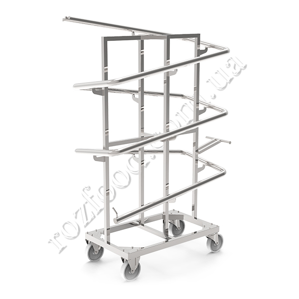 Spiral trolley for hooks